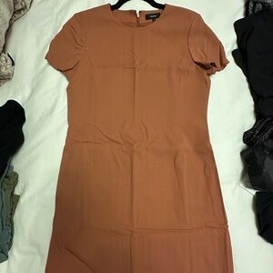 Theory Mauve Short Sleeve Mini Dress